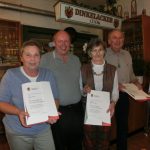 die Jubilare mit Michael Gabriel